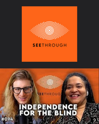 Lance and Stephanie smilling with See Through podcast's logo above them.